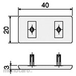 SUS Frame Cap 20. 40
