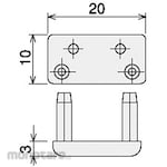 SUS T-Slot Frame Cap 1018