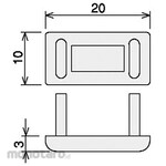 SUS T-Slot Frame Cap 1020