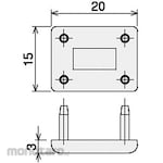 SUS T-Slot Frame Cap 1520