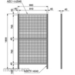 SUS 40 Safety Fence High Rigidity H1800 Cb