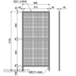 SUS 40 Safety Fence High Rigidity H2150 Ee