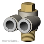 SMC One-touch Fittings Branch Universal Male Elbow