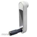 HALDER Machine handle Crank handle Handle foldable Silver Mounting hole (mm): Φ14