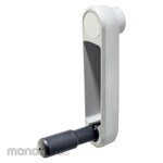 HALDER Machine handle Crank handle Handle foldable Silver Mounting hole (mm): Square hole 10