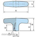 IMAO TH-A square T handle (aluminum)