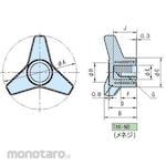 IMAO TAK-N Three Arm Knob