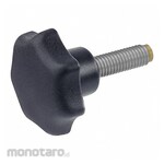 JW WINCO Plastic Hand Knob w/ Stainless Steel Stud w/ Brass Tip