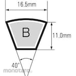 Mitsuboshi E-Power V Belt Wrapped Notched Type B (B200 Series)