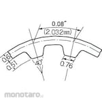 Mitsuboshi Timing Belt Mxl Type (Chloroprene Rubber) Belt Width 4.8 Mm