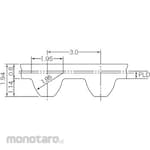 Mitsuboshi Timing Belt Super Torque S3M Type (Chloroprene Rubber) Standard  Width 15 Mm (Belt Timing)