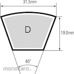 Mitsuboshi V-Belt Shaped Red Type-D (400 to 450inch)