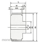 BANDO Synchro Pulley H 300 Type Bf