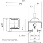 AOKI SEIMITSU KOGYO PNC type worm reducer with motor Shaft arrangement: Standard