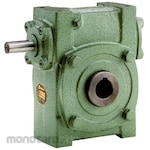 Bellpony Single-stage worm gear reducer, type 15, with legs.