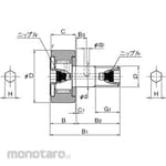 THK Cam Follower CF-AB Type (Spherical Outer Ring Full Complement Type with Seal)