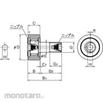THK Eccentric Cam Follower CFH-AB Type (Spherical Outer Ring with Cage with Seal)