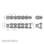 monotaro Standard Roller Chain (Rantai Roller / Rantai Industri)