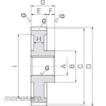 KHK (KHK Gears) MSGA/MSGB Toothed Spur Gear Module 3