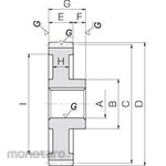KHK (KHK Gears) MSGA/MSGB Toothed Spur Gear Module 4