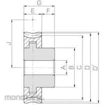 KHK (KHK Gears) AG Worm Wheel Module 5