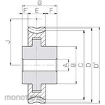 KHK (KHK Gears) AGF Worm Wheel Module 4