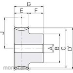 KHK (KHK Gears) BG Worm Wheel Module 0.8