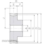 KHK Plastic Worm Wheel