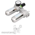 TEKIRO Saringan Udara Kompresor AT-AC1703 2 Tube 1pc