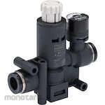 PISCO Compact Regulator Push-Lock Type Union with Gauge
