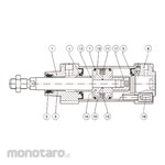 Metalwork Complete Rear Head Kit NBR for ISO 15552 Cylinders