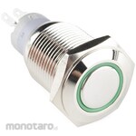 SPARKFUN Metal Pushbutton - Momentary 16Mm、Green