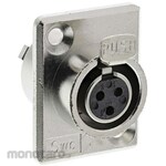 SWITCHCRAFT Switchcraft Xlr Connector Female 3 Pole Straight Panel Mount Ty3F Silver Plated
