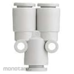 SMC Clean Series One-Touch Fitting Penumatic Union Y 10-KQ2U Series (Sambungan Pneumatik)