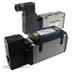 SMC 5 Port Pilot Operated Solenoid Valve, Metal Seal VFS36 Series