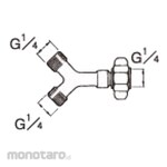 ANEST IWATA Air Three-Way Joint