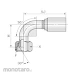 Bridgestone Coupling NSF/ NU L 90° (Kopler)