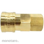 NITTO KOHKI Hi-Coupler Socket (for Male Screw Mounting) Brass