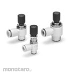 SMC Speed Controller with Residual Pressure Release Valve with One-touch Fitting AS-FE Series AS4201FE