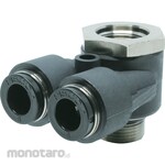 PISCO Main Block Outlet port Double Push-in Banjo