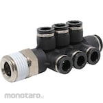 PISCO Tube Fitting Twin Triple Run Tee