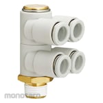 SMC Double Branch Universal Elbow KQ2ZD without Sealant Metric Size