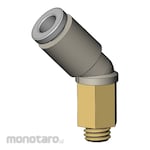 SMC Fitting Elbow Pneumatic One-touch 45 degrees Male (Nepel Pneumatik L)