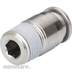 PISCO Tube Fitting Brass Hexagon Socket Headed Straight (No Cover)