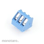 GB [Control Equipment] Terminal Block, 3-Pole, 5.08Mm Pitch, Blue, Angled (Phillips Screws)