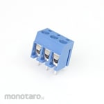 GB [Control Equipment] Terminal Block, 3-Pole, 5.08Mm Pitch, Blue, Vertical Orientation