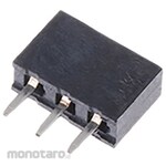 HARWIN Pcb Socket, 3-Pole, 2Mm, 1-Row, Through-Hole Mounting