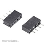 HARWIN Pcb Socket, 4-Pole, 2Mm, 1-Row, Through-Hole Mounting