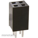 HARWIN Pcb Socket, 4-Pole, 2.54Mm, 2-Row, Through-Hole Mounting