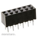 HARWIN Pcb Socket, 6-Pole, 2Mm, 2-Row, Through-Hole Mounting